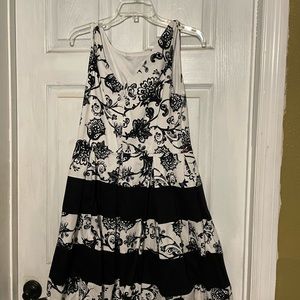 Black and white party dress